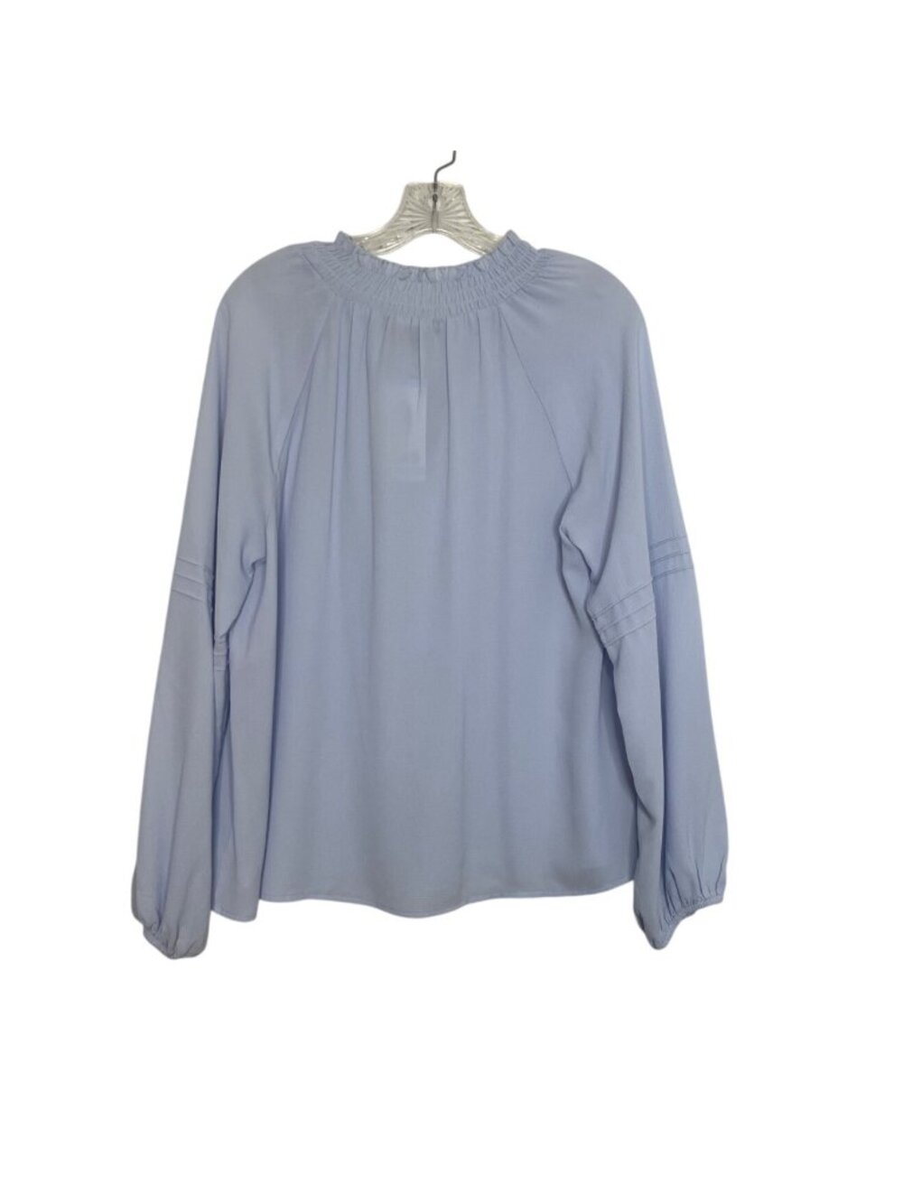 Social Standard By Sanctuary Tallie Peasant Top Large Blue New Smocked Neck Tie‎ - Picture 3 of 10